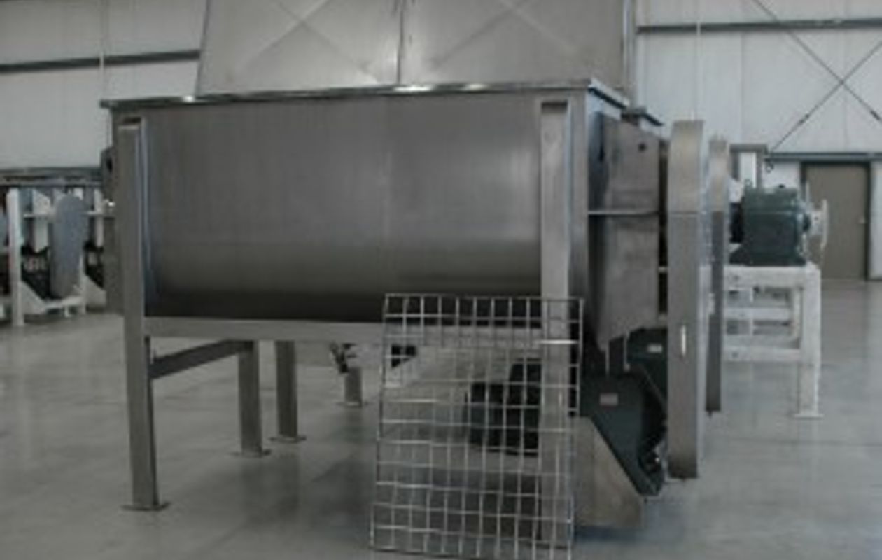 100 cubic foot chain drive Ribbon Blender all Stainless Steel construction